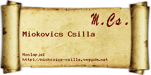 Miokovics Csilla névjegykártya